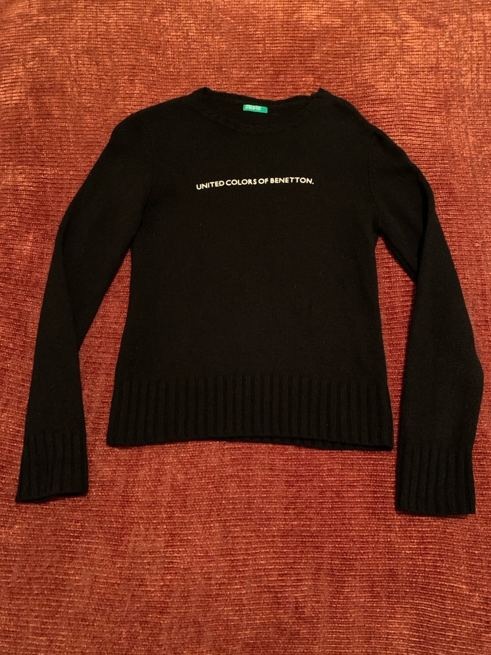 United Colors of Benetton Women's Black Crewneck Sweater